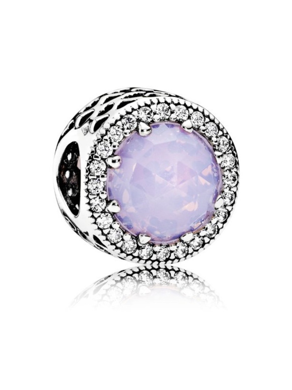 PANDORA Radiant Hearts, Opalescent Pink Crystal Clear Cz